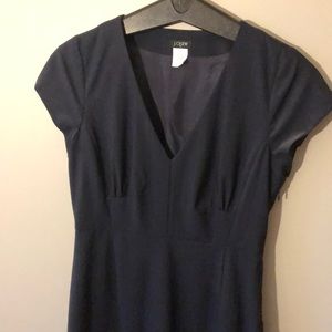 J. Crew dark blue wool suit dress